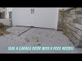 How to fix a garage door seal with a noodle.