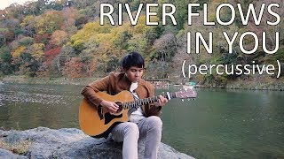 Video thumbnail of "River Flows In You (percussive fingerstyle guitar)"