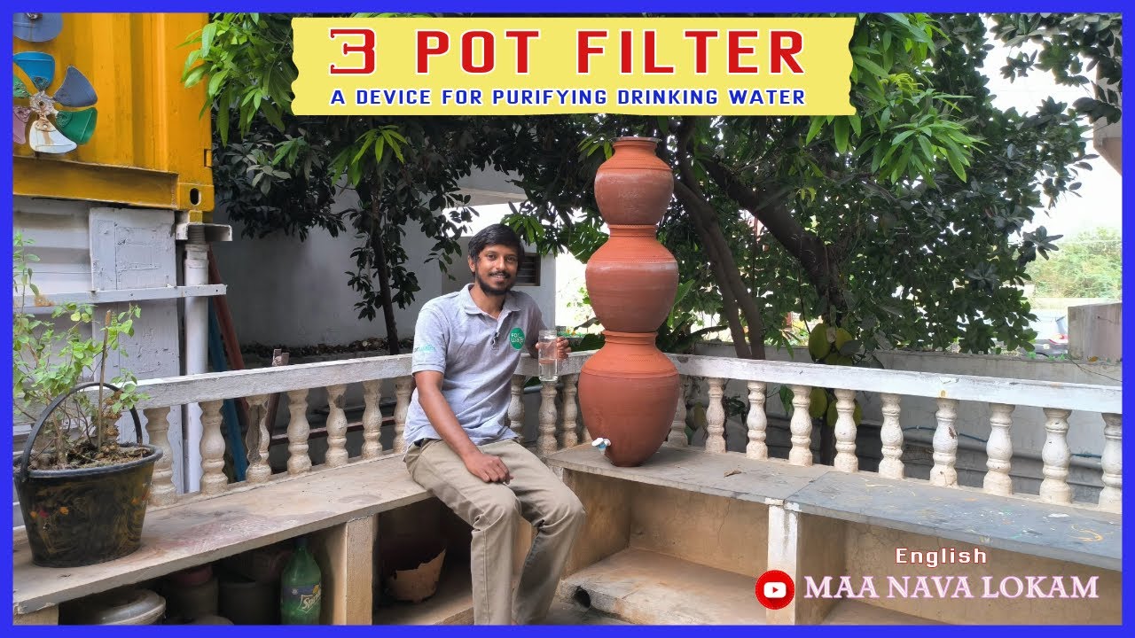 Safe Drinking Water with 3 Pot Filter at home - English - YouTube