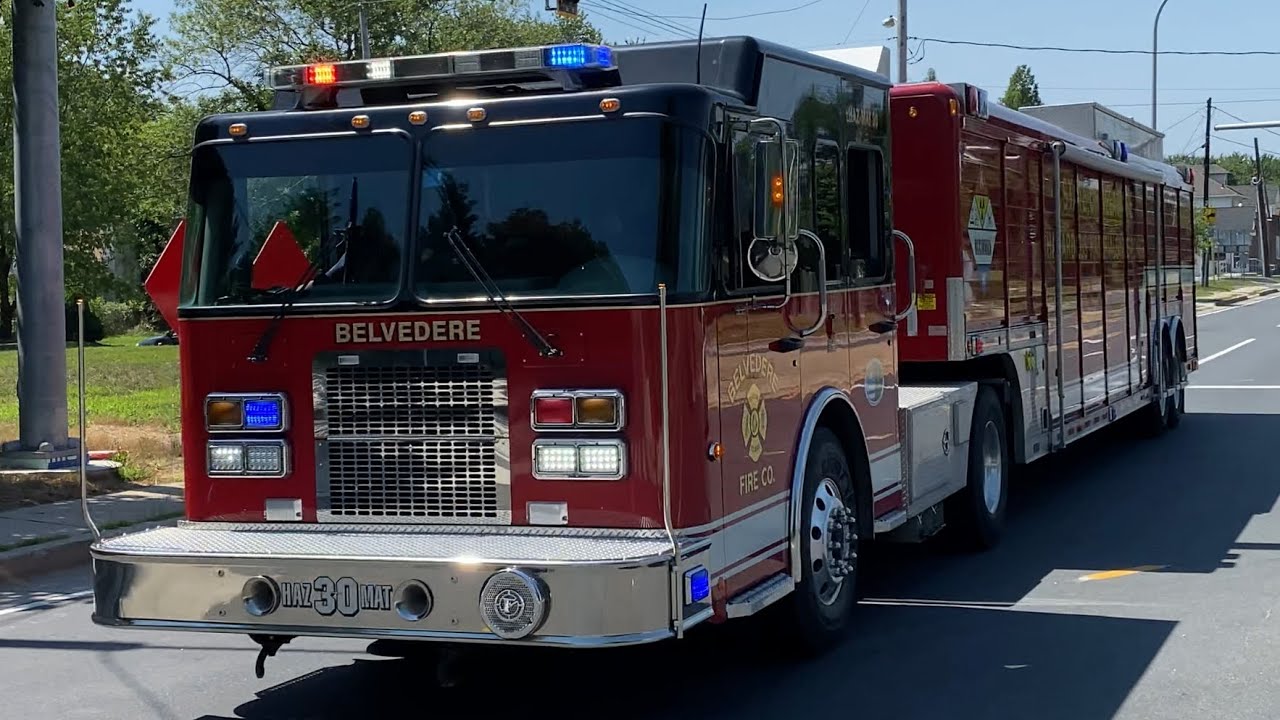 Belvedere Fire Company Hazmat 30 Responding *EQ YELP & HORN*