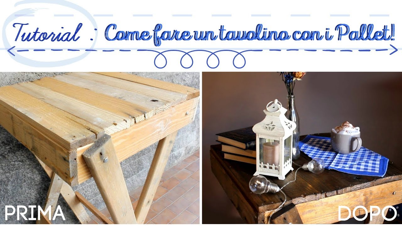 Tutorial Come Fare Un Tavolino Da Colazione Con I Pallet Diy Pallet Breakfast Table Project