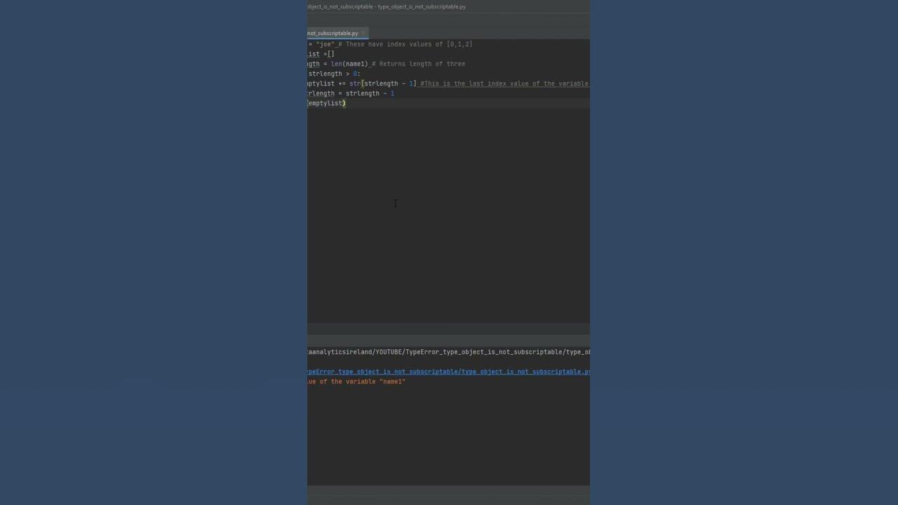 How To Fix Type Error: Type Object Is Not Subscriptable - Youtube