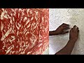 Handmade texture design on walls interior||jotun paints||new technique