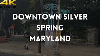 4K 🇺🇸| Driving Tour | Driving Through Downtown Silver Spring | Near Washington DC