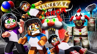 4 PLAYER ROBLOX ESCAPE THE CARNIVAL OF TERROR | The Prince Family Clubhouse