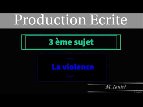 احترف-الكتابة-الإنشائية-باللغة-الفرنسية-/-العنف-sujet-3-:-la-violence