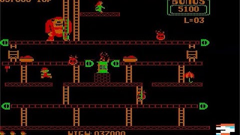 Donkey Kong IBM PC Booter Emulated High Score 77,400