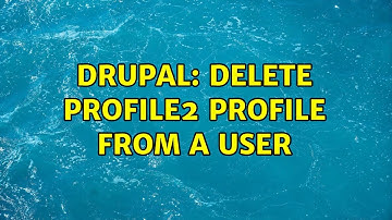 Drupal: delete profile2 profile from a user (2 Solutions!!)