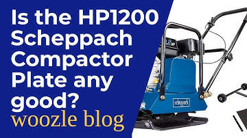 Demonstrating the capabilities of the HP1200 Scheppach compactor plate