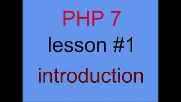 الدرس الأول شرح مقدمه عن لغه PHP