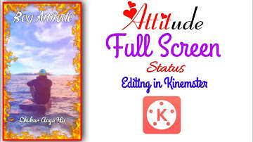 How To Create trending Whatsapp Status in Kinemaster | Attitude Status FOR Boys 🔥 | #NewStatus2020