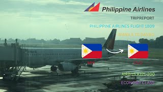 Philippine Airlines - ECONOMY Tripreport - Manila to Davao - PR 1809 - Airbus A321-200