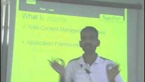 Joomla as a framework @ SkillsCamp Pune 2007
