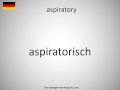 How to say aspiratory in german