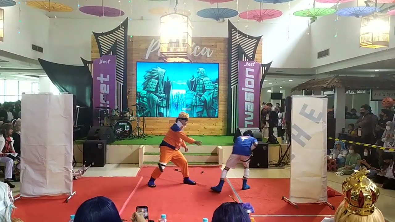 Naruto Vs Sasuke Cosplay Performance (Tim Tenggarong Pride) - JFest Secret Invasion Balikpapan