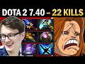 Lina Pro Mid With 22 Kills And Aghanims Dota 2 Gameplay