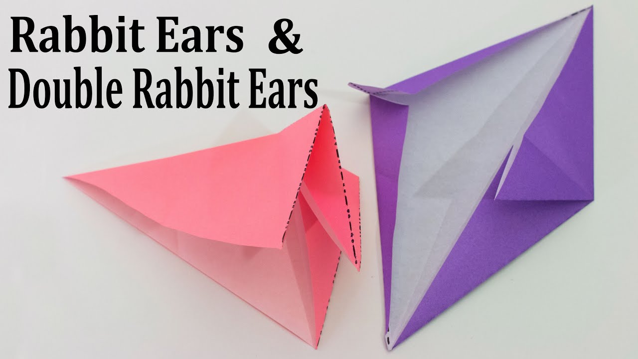 Origami Basics Rabbit Ears & Double Rabbit Ears Tutorial YouTube
