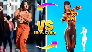 FORTNITE DANCES/EMOTES IN REAL LIFE 100% IN SYNC!(Without You, Made You Look, My Word, Run it Down)