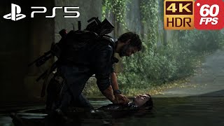 Joel Saves Ellie From Drowning Scene | The Last Of Us Part 1 PS5 60FPS 4K HDR