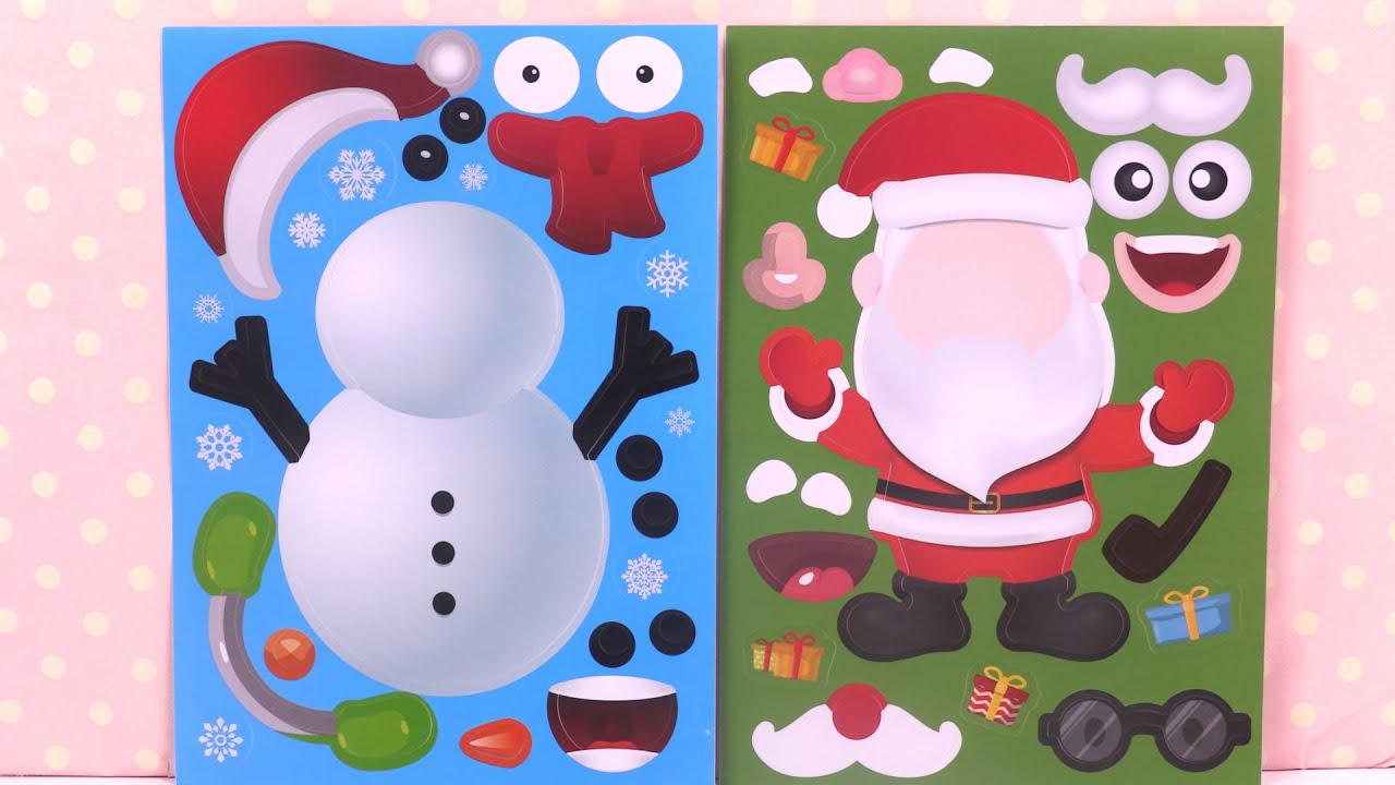 Crée ton Personnage | Activités pour Enfants Père Noël Autocollants