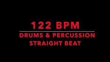 Free Drum Track - 122 BPM Drums & Percussion, Straight Beat