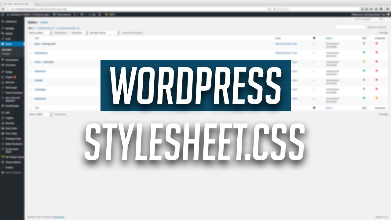 WordPress: Wo finde ich die style.css (Stylesheet) Datei? - YouTube