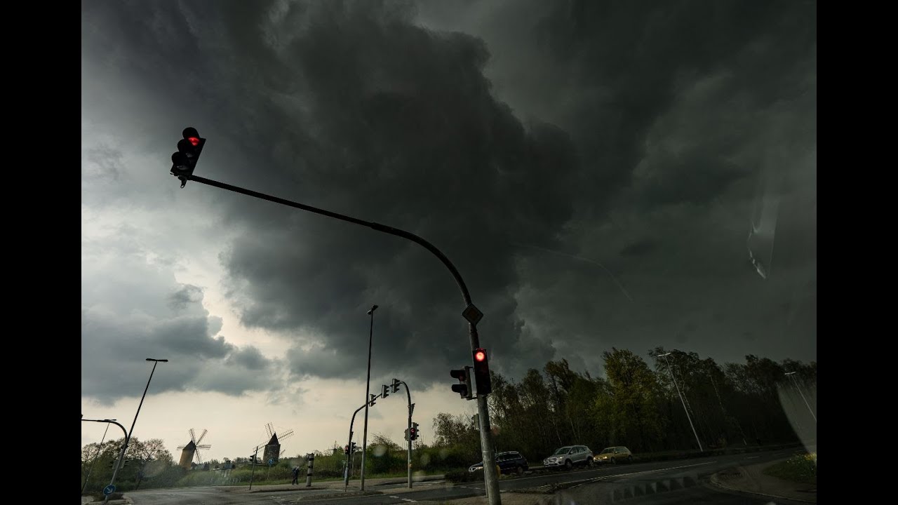 Gewitter in Niedersachsen - Stormchasing - Hagel, Starkregen und Sturm
