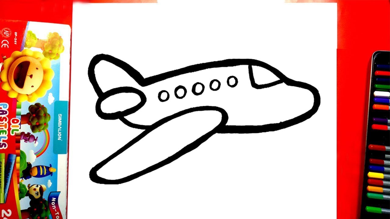 Dạy bé vẽ máy bay - Hướng dẫn bé vẽ máy bay - Bé tập vẽ máy bay đơn ...