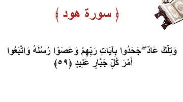 سورة هود الاية 59