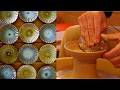 鎬小皿を作る。Making small plates with a ridged finish.【陶芸風景518】