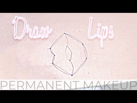 How to Draw Lips on Latex Practice Skin for Permanent Makeup Training