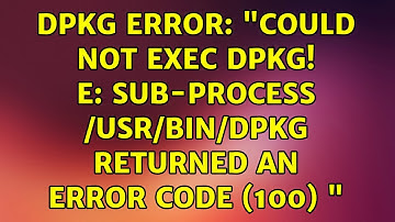 dpkg error: "Could not exec dpkg! E: Sub-process /usr/bin/dpkg returned an error code (100) "