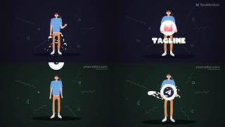 Free Comic Logo Reveal — Cartoon Character Logo (Ae, Pr, Dr, FCPX)