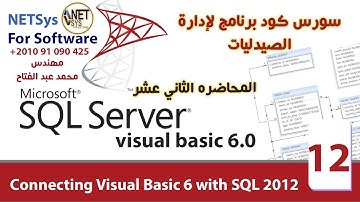 :.المحاضرة 12.: سورس كود برنامج ادارة الصيدليات بلغه الفيجوال بيسك 6 + SQL2012