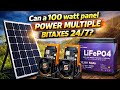 Can a 100W Solar Panel Run Bitaxes 24/7? (Real Test)