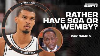 Stephen A. would rather have SGA than Wemby in Game 5 of the WCF 👀 | First Take