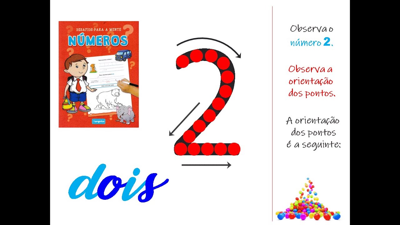 Vamos aprender como escrever o número 2 - #7_02 - Números - YouTube