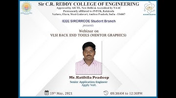 Webinar on VLSI BACK END TOOLS (MENTOR GRAPHICS)