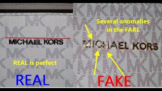 Real vs fake Michael Kors Selma handbag review. How to spot fake MIchael Kors bags 2021