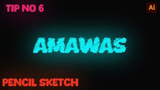 Pencil Sketch Text Tutorial .#illustratortutorial