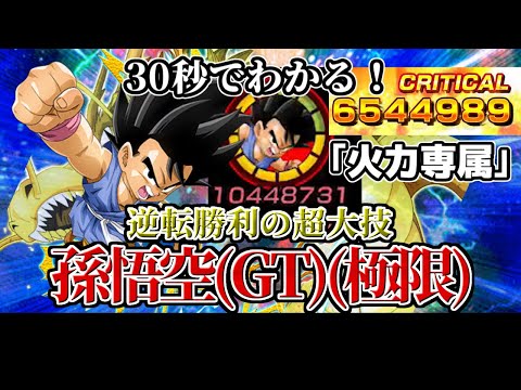 【ドッカンバトル】30秒で分かる龍拳悟空(GT)(極限)【比較】