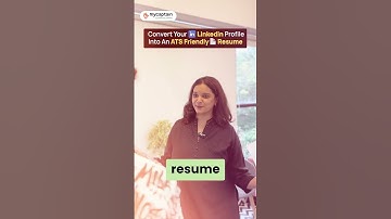 Convert LinkedIN into ATS Friendly Resume