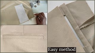 Welt pocket stitching very easy and perfect method / sew single Welt pocket simple & latest method /