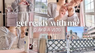 get ready with me + Q and A vlog ✨ | living in Japan, travel, permanent residency, safety 🇯🇵