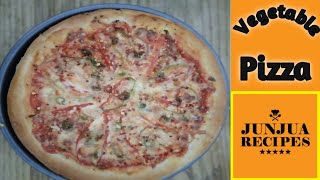 Without Oven Vegetable Pizza Recipes in Urdu | Homemade Cheese Pizza#Junjuarecipes