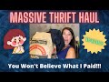 MASSIVE Thrift Haul | I Paid An INSANE Price For 31 Pieces of Clothing