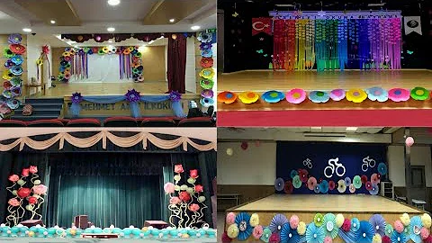 Stage decoration idea for school | stage decoration for school #stagedecor #artwork | Multi Art Work