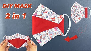 New Design Mask 2 Style | Diy Face Mask 4 Layers with NOSE Wire Removable | Sewing Mask Tutorial