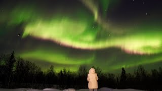 Видео северного сияния в Aurora Village Аврора Мурманск шикарные сполохи полярное сияние #aurora