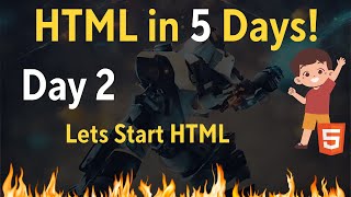 😎HTML Tutorial for Beginners |🔥 Day 2/5 | HTML 5 Days Challange🌏